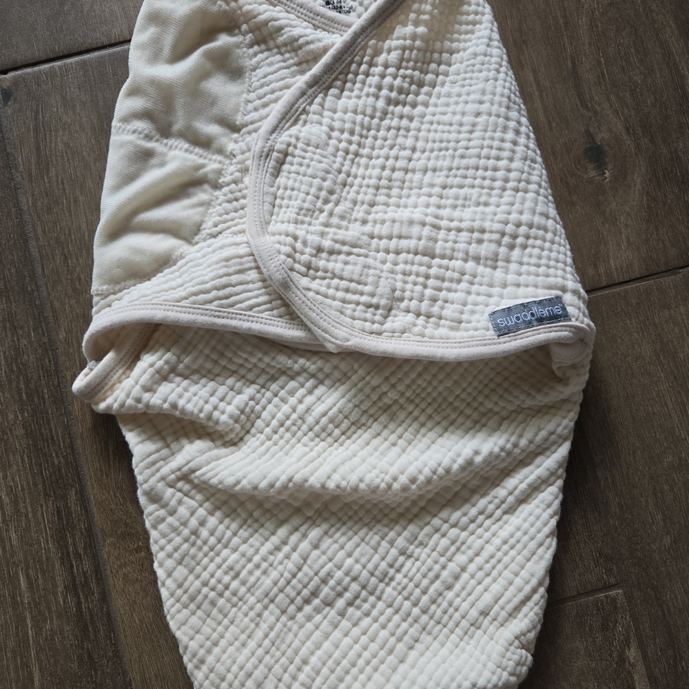 SwaddleMe Cream Muslin Baby Swaddle